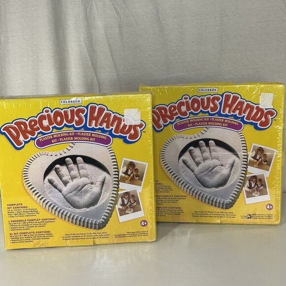 2 PackPrecious Hands Plaster Molding Kit 3D Keepsake Heart Shape Wall Mount New - Picture 1 of 6